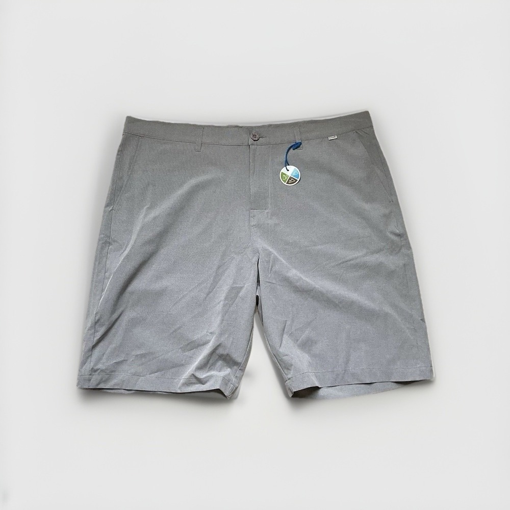 Travis Mathew Golf Shorts Mens Sz 42 Gray Beck Performance Chino Stretch Preppy